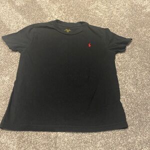 Polo black t shirt kids size 7/8 very good condition